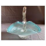 Unsigned Art Glass Basket