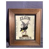 Framed Elgin Watch Advertisement
