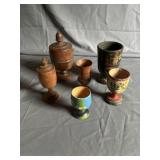 Turned Wood Saffron Cups & Goblets