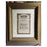 Framed PRR Stock Cert.