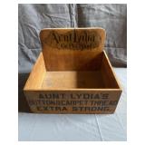 Vintage Wood Advertising Spool Box