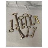 Group 19th C. Cast Metal Skeleton Keys