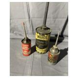 (3) Vintage Advertising. Oil Cans