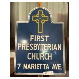 2 Steel Presbyterian Church Signs