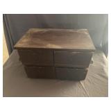 Primitive 4-Drawer Wooden Storage Box