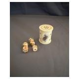 Bone Carved Dice Canister w/ Dice