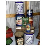 Asst. Vintage Advertising. Tins