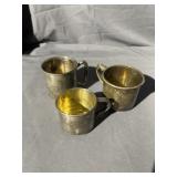 (3) Sterling Silver Mugs