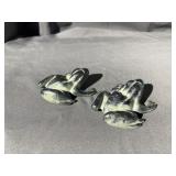 (2) Antique Cast Metal Frogs