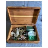 Bureau Box w/ Costume Jewelry