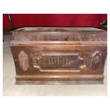 Victorian Walnut Hinged Top Storage Box