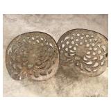 (2) Cast Metal Implement Seats