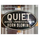 Enamel Porcelain "Quiet" Sign