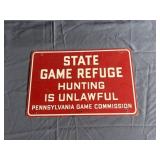 Vintage PA Game Commission Sign