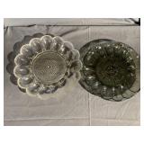 (2) Decorative Egg Plates