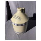 Adv. Banded Stoneware Jug