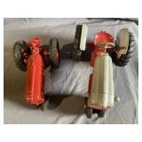 (2) Hubley Toy Tractors