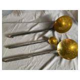 Wrought Iron & Brass Skimmer & Ladles