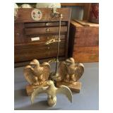 Brass Bookends w/ Card Holder