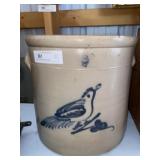 Blue Slip Decorated #6 Storage Crock