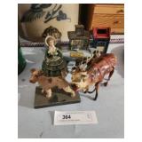 Still Banks w/ Cast Metal Figurines