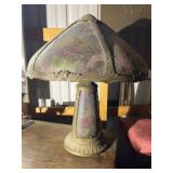 Antique Glass Paneled Table Light
