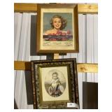 George W. Leaman Framed Adv. w/ Lithograph