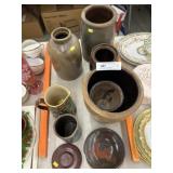 Stoneware Storage Crocks & Pitcher