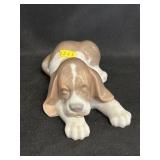 Lladro Porcelain Dog Figurine