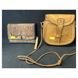 (2) Vintage Leather Tooled Purse w/ Wallet