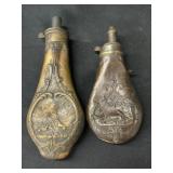 (2) 19th C. Powder Flasks