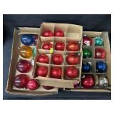 (3) Boxes Vintage Mercury Glass Ornaments