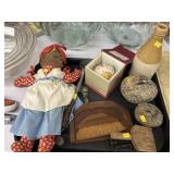Crafted Doll w/ Ice Cream Dipper & Stoneware Btl.