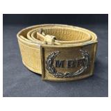 19th C. Military Belt Plate w/ Belt