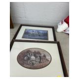 (2) Framed Prints of Locomotives