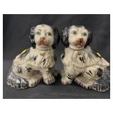 (2) Staffordshire Seated Spaniels