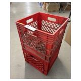 (2) Plastic Storage Crates