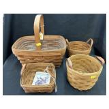 (4) Longaberger Baskets