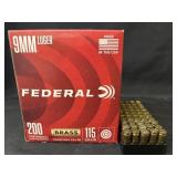 250 Rounds of 9mm Ammo.