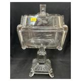 Etched Glass Compote