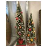 (2) Vintage Decorative Christmas Trees