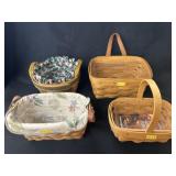 (4) Longaberger Baskets