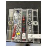 (5) Vintage Swatch Watches