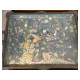 Lg. Porcelain Metal Banded Serving Tray
