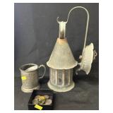Buffalo Nickels w/ Lantern & Pewter Mug