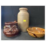(3) Pcs. Contemp. Pottery
