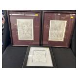 (3) Newswanger Framed Prints