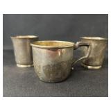 (2) Sterling Silver Cups w/ Mug