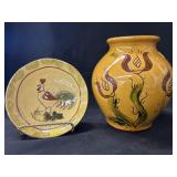 (2) Pcs. Breininger Redware Pottery