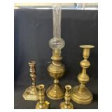 Brass Fluid Light w/ Candlesticks